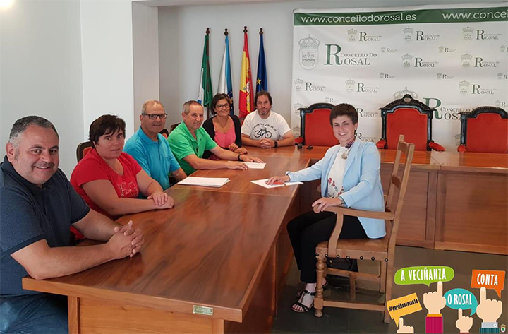 Reunión coa directiva do clube ciclista O Rosal