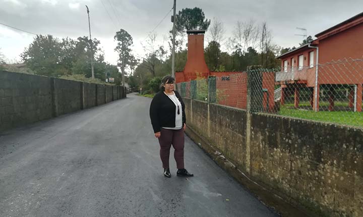 Rematan as obras de mellora do vial entre o campo de fútbol de Moreira e a estrada provincial