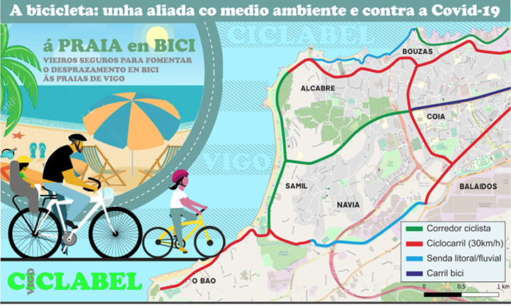 Vigo Ciclabel, á praia en bici