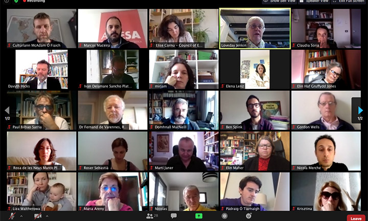 A Mesa participa no comité directivo virtual de ELEN sobre o efecto da Covid19 nas linguas minorizadas
