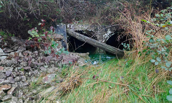 Risco grave pola situación de labores mineiras sen restaurar no Grupo Mineiro Santa Comba