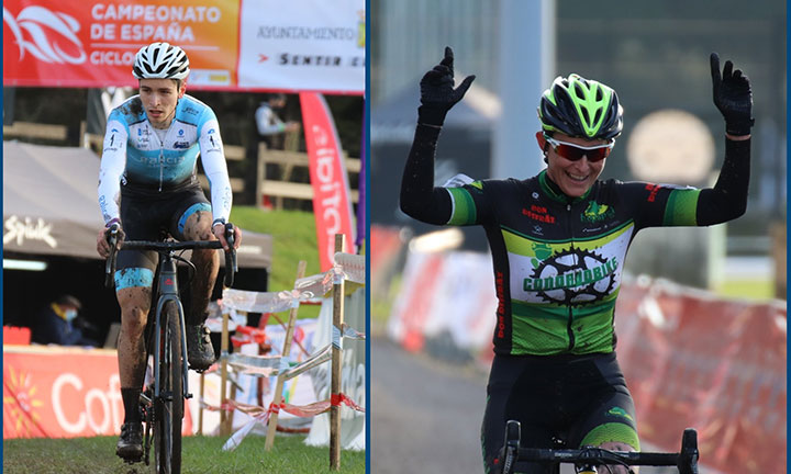 Miguel Rodríguez e Isabel Castro traen a Ponteareas a medalla de ouro do Campionato de España de Ciclocrós