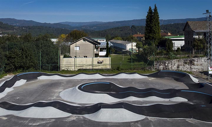 O circuíto de pumptrack de Mondariz, sede dunha proba de ciclismo