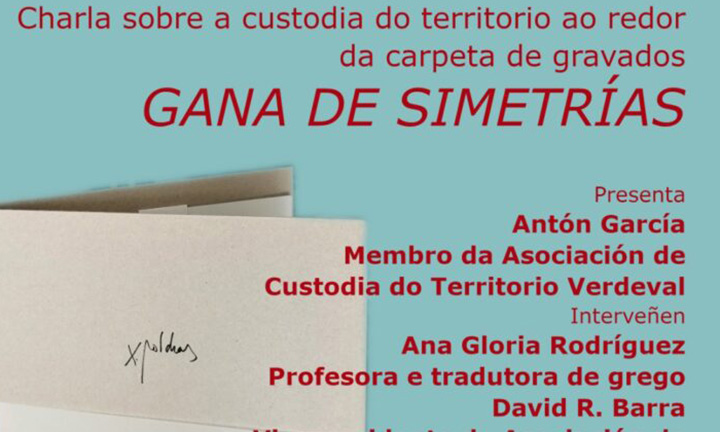 Charla sobre a custodia do territorio ao redor da carpeta de gravados