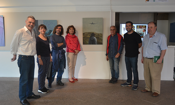 O artista portugués António Bahia gaña o I Certame de Pintura Otero Baena para artistas noveis coa obra ‘Sobrevoo’