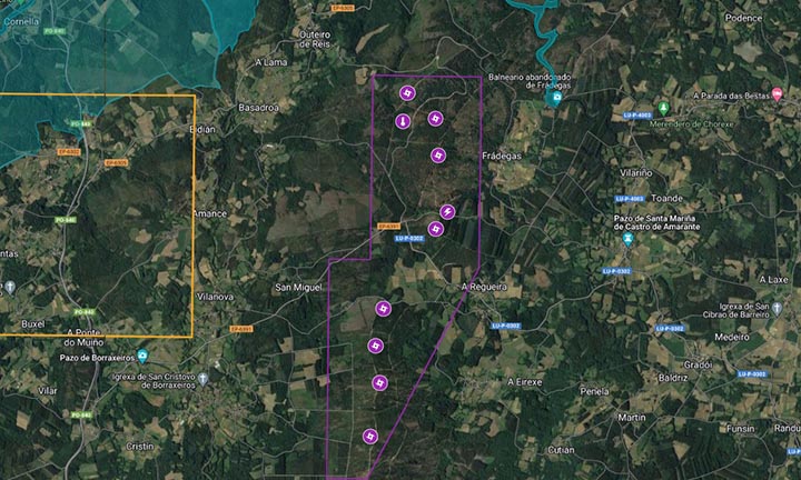 ADEGA busca fondos para frear o proxecto eólico estivada, no centro xeográfico de Galiza