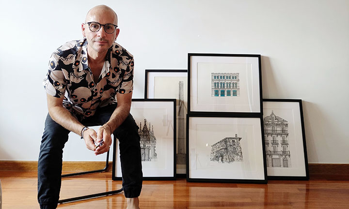Nova exposición de debuxos de David Pérez Rego na Casa do Concello da Guarda