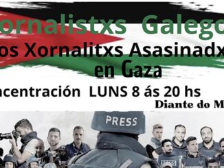 Xornalistxs galego cos xornalistxs asasinadxs en Gaza