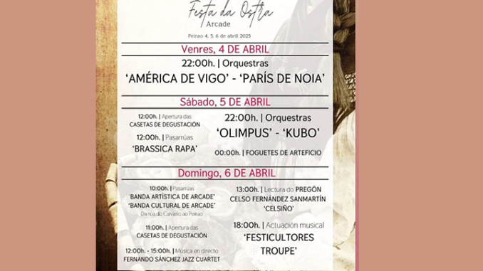 XXXVII Festa da ostra de Arcade 2025