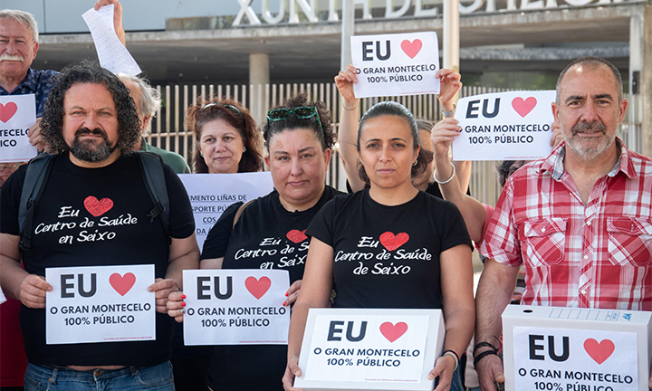 A Plataforma de Seixo-Marín vén de presentar co resto de Plataformas da área sanitaria + de 12.000 sinaturas no rexistro da Xunta contra o aparcamento de pago no Gran Montecelo.