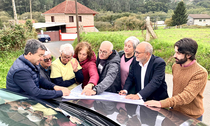 Abel Losada felicita aos veciños de Louredo (Mos) pola súa implicación para avanzar cara á mellora do acceso desde a N-550