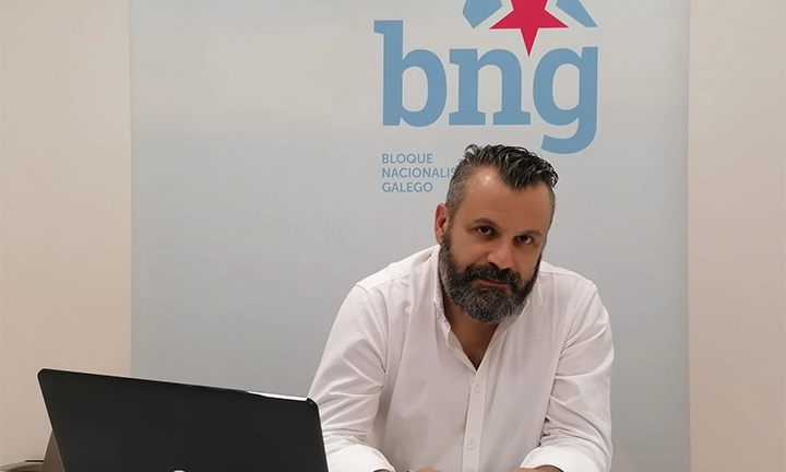 Anxo Baz , portavoz do BNG de A Guarda