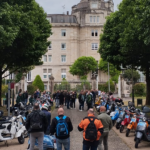 O Vespa clube de Guimarães visita Mondariz Balneario